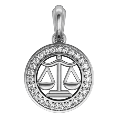 Libra Charm in silver